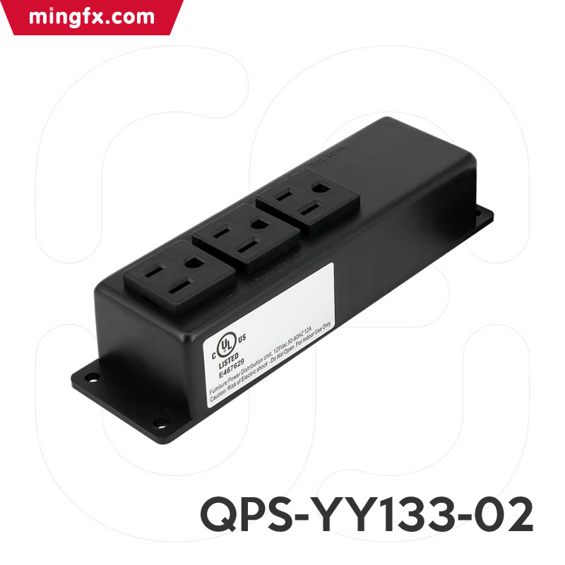 美规明装三位插排 QPS-YY133-02
