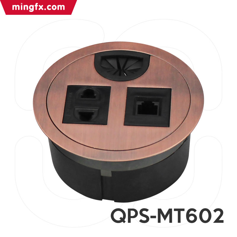 Round Multi-function Tabletop Socket Box QPS-MT601