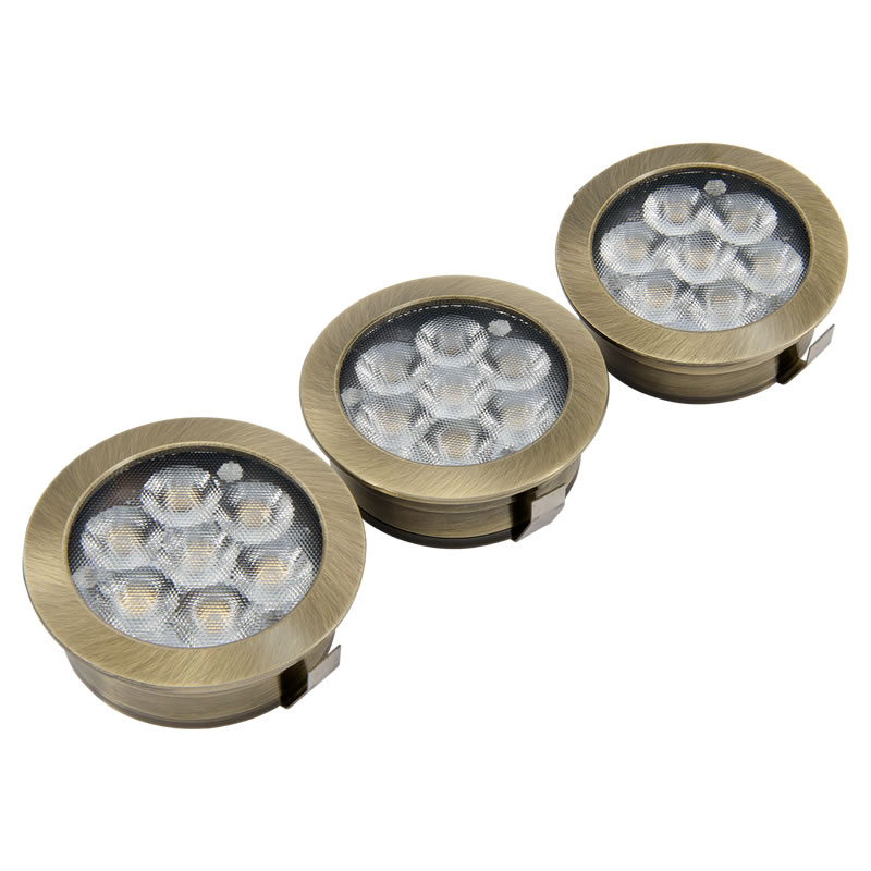Three Metal LED Lights QED-403